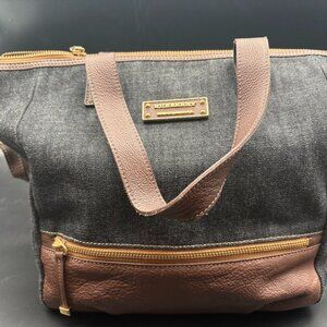 Burberry Black Denim Two Way Tote (Blue Label)